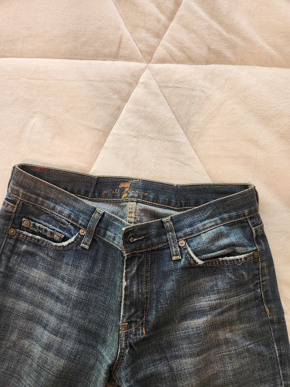 7 For All Mankind Women's Blue Flare Jeans